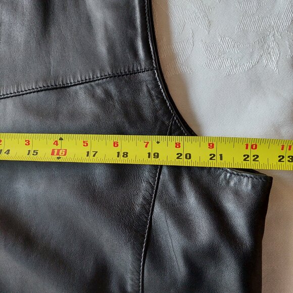 Vintage Leather Vest  Black  Acton The Olde Hide House, Men's 44 - Picture 5 of 8